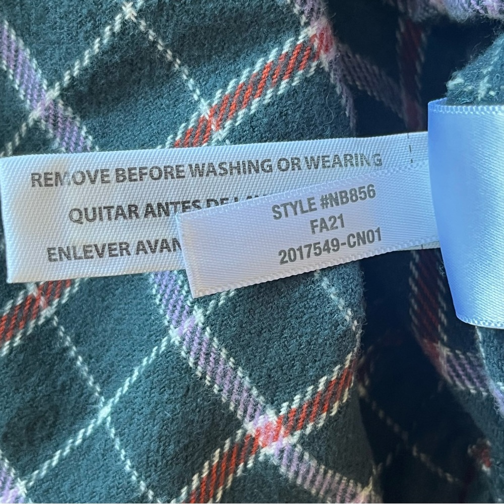 Madewell Flannel Colette Mini Dress Plaid Size 14 Cottagecore Winter Grunge - Picture 11 of 16